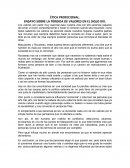 ENSAYO SOBRE LA PÉRDIDA DE VALORES EN EL SIGLO XXI