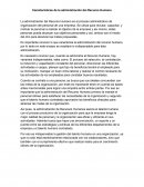 Caracteristicas de la administracion del recurso humano