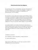 Discriminacion hacia los indigenas