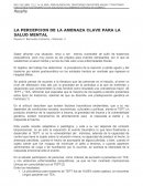 LA PERCEPCION DE LA AMENAZA CLAVE PARA LA SALUD MENTAL