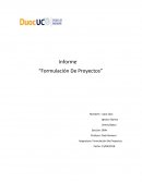 Informe “Formulación De Proyectos”