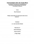 Ética Profesional "Manejo responsable de la información dentro de las empresas"