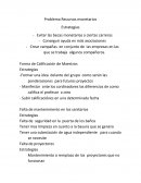 Problema Recursos monetarios