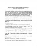 DECLARACIÓN DE RENTA PERSONAS JURÍDICAS - DESCRIPCIÓN DEL CASO