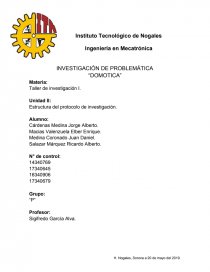 INVESTIGACIÓN DE PROBLEMÁTICA “DOMOTICA”. Página 1