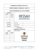 VALIDACION MEMORIA DE CALCULO BOMBAS