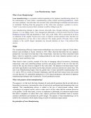 ¿Qué es el Lean Manufacturing?