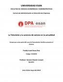 La Televisión y la carencia de valores en la actualidad