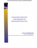 EVALUACIÓN DE SERVICIOS PARA PERSONAS CON DISCAPACIDAD INTELECTUAL