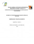 OBSERVACIÓN DEL DESARROLLO DE LAS ACTIVIDADES QUE SE REALIZAN EN EL GRUPO