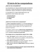 El inicio de las Computadoras