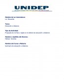 Tipo de Actividad: Propuesta de normas y reglas en el sistema de educación a distancia