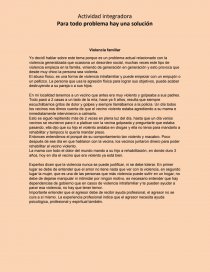 Para todo problema hay una solución. Violencia familiar. Página 1