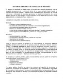 Gestión de almacenes y tecnología de inventarios