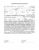 AUTORIZACION PARA SALIDA EDUCATIVA