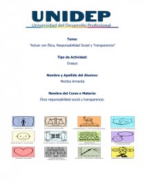 Actuar Con Ética, Responsabilidad Social Y Transparencia Descargar PDF
