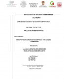 ANTEPROYECTO CREACION DE EMPRESA CON UN GIRO ALIMENTICIO