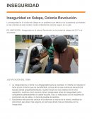 Inseguridad en Xalapa, Colonia Revolución