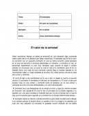 El principito Titulo El valor de la amistad