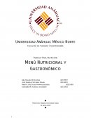 Grupo de alimentos. Menú nutricional y gastronómico para personas de la tercera edad