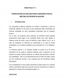 PURIFICACIÓN DE UNA SUSTANCIA ORGÁNICA POR EL MÉTODO DE RECRISTALIZACIÓN
