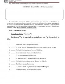 Control de lectura Barcos que Vuelan. Página 1