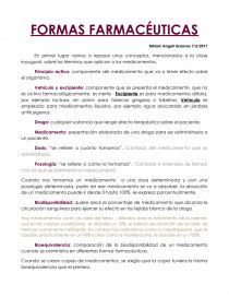 FORMAS FARMACÉUTICAS. Página 1