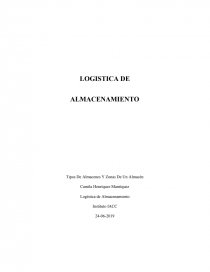 Logistica de almacenamiento. Página 1