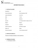 INFORME PSICOLÓGICO