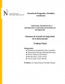 PROGRAMA: SEGURIDAD DE LA INFORMACIÓN Y AUDITORÍA DE SISTEMAS DE INFORMACIÓN