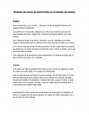 Analisis de casos de feminicidio en el estado de mexico