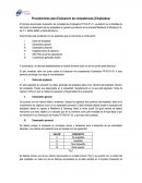 Procedimiento para Evaluación de competencias (Empleados)