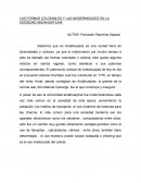 LAS FORMAS COLONIALES Y LAS MODERNIDADES EN LA SOCIEDAD ANDAHUAYLINA