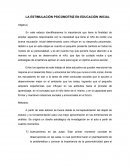 LA ESTIMULACIÓN PSICOMOTRIZ EN EDUCACIÓN INICIAL