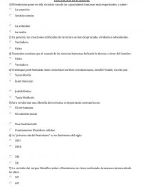 Evaluación de Filosofía. Página 1