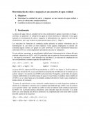 Determinación de calcio y magnesio en una muestra de agua residual