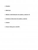 Evidencia: Estructura de sueldos y salarios