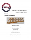 Análisis de fuerzas puntuales sobre puente de spaghetti
