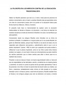 LA FILOSOFÍA EN LOS NIÑOS EN CONTRA DE LA EDUCACIÓN TRADICIONALISTA