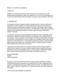 Control de quimicos. Página 1