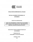 Nivel de conocimiento y práctica de los padres sobre estimulación temprana del niño menor de un año en el Centro de Salud de Chilca