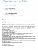 Parcial introducción al Derecho
