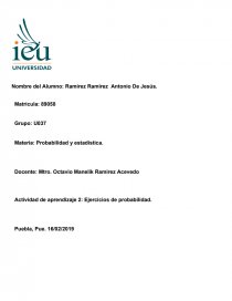 Ejercicios de probabilidad. Página 1