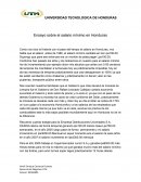 Ensayo sobre el salario mínimo en Honduras