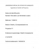 Evidencia de aprendizaje: Diseño Conceptual de un proyecto