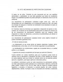 EL VOTO: MECANISMO DE PARTICIPACIÓN CIUDADANA