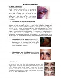 TRAUMATISMOS PALPEBRALES HEMATOMA PERIOCULAR. Página 1