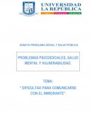 DIFICULTAD PARA COMUNICARSE CON EL INMIGRANTE