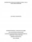 INTERPRETACIÓN LECTORA DE LOS ALUMNOS DEL GRADO 4 Y 5 DE LA ESCUELA BRISA DE MARE MARE