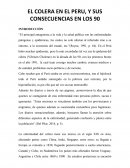 EL COLERA EN EL PERU, Y SUS CONSECUENCIAS EN LOS 90